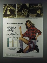 1981 Virginia Slims Lights Cigarettes Ad - Camping - £14.54 GBP