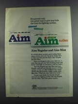 1982 Aim Toothpaste Ad - For Parents Only - £14.48 GBP