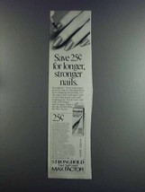 1982 Max Factor Stronghold Vinyl Nail Guard Ad - $18.49