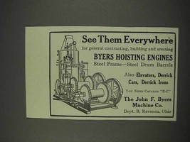 1910 John F. Byers Hoisting Engines Ad - See Them - £14.55 GBP