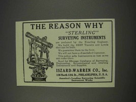 1910 Iszard-Warren Sterling Surveying Instruments Ad - The Reason - £14.78 GBP