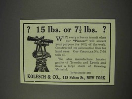 1910 Kolesch Pioneer Transit Ad - 15 lbs or 7 1/2 - £14.76 GBP