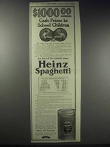 1913 Heinz Spaghetti Ad - Cash Prizes School Children - £14.46 GBP