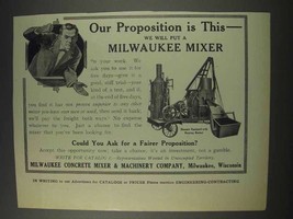 1910 Milwaukee Concrete Mixer Steamer Ad - $18.49