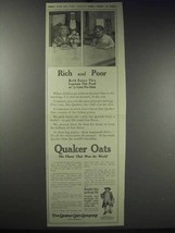 1913 Quaker Oats Ad - Rich and Poor - £14.45 GBP