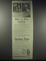 1913 Quaker Oats Ad - Rich and Poor - $18.49