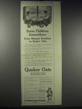 1913 Quaker Oats Ad - Some Children Somewhere - £14.45 GBP