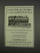 1911 American Locomotive Company Ad - Contractors&#39; - $18.49