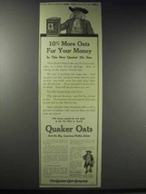1914 Quaker Oats Ad - 10% More Oats For Your Money - $18.49