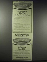 1914 Quaker Puffed Wheat &amp; Rice Ad - Breakfasts - £14.73 GBP