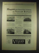 1929 Vulcan Hot-Top Gas Ranges Ad - Hospitals - £14.78 GBP