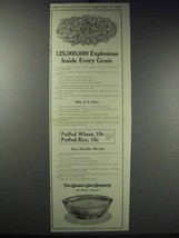 1913 Quaker Puffed Wheat &amp; Rice Ad - Explosions Inside - £14.73 GBP