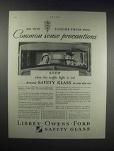 1931 Libbey-Owens Safety Glass Ad - Common Sense - $18.49