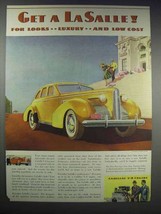 1938 Cadillac LaSalle 4-Door Touring Sedan Ad - $18.49