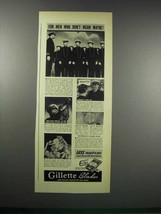 1938 Gillette Razor Blades Ad - Men Don&#39;t Mean Maybe - £15.01 GBP