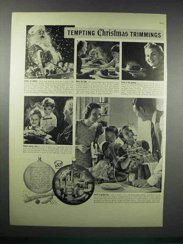 1938 Heinz Foods Ad - Tempting Christmas Trimmings - £14.53 GBP