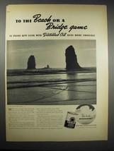 1938 Texaco Havoline Motor Oil Ad - To the Beach - $18.49