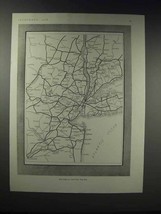 1918 Road Map of Main Highways about New York City - £14.78 GBP