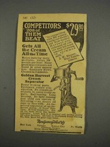 1916 Montgomery Ward Golden Harvest Cream Separator Ad - £14.45 GBP