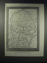 1918 Road Map of Maine - Principal Motor Routes - £14.54 GBP