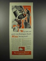 1939 Remington and Rand Close-Shavers Ad - Dads Grads - $18.49