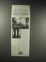 1929 Louisville & Nashville Railroad Ad - Gulf Coast - $18.49