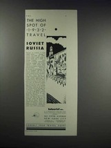 1932 Intourist Inc. Ad - Travel Soviet Russia - $18.49