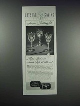 1938 Fostoria Master-Etchings Crystal Ad - Navarre - £14.44 GBP