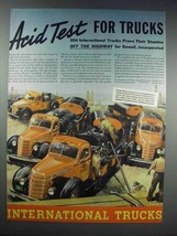 1938 International Harvester Trucks Ad - Acid Test - $18.49