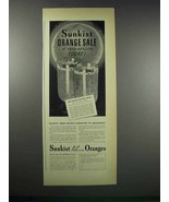 1938 Sunkist Valencia Oranges Ad - Sale At Dealers - £14.78 GBP