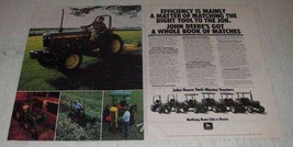 1982 2-pg John Deere 650 750 850 950 1050 1250 Tractors Ad - £14.78 GBP