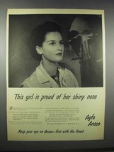 1943 Agfa Ansco Film Ad - Girl Proud of Her Shiny Nose - £14.45 GBP