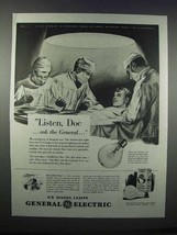 1943 General Electric Mazda Lamps Ad - Listen, Doc - $18.49