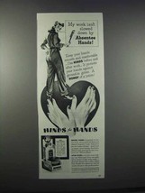 1944 Hinds for Hands Cream Ad - Absentee Hands - £14.60 GBP