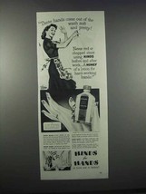 1944 Hinds for Hands Cream Ad - Wash Soft and Pretty - £14.60 GBP