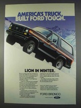 1982 Ford Bronco Ad - Lion in Winter - £14.65 GBP