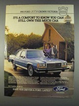 1982 Ford LTD Crown Victoria Ad - It&#39;s A Comfort - $18.49