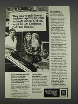 1982 GM Continuous Protection Plan Ad - Watch Expenses - $18.49