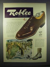 1944 Roblee B-196 Oxford Shoe and U.S. Combat Boot Ad - £14.46 GBP