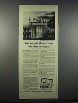 1944 Time Magazine Ad - Get them to Say We Were Wrong - £14.65 GBP