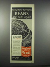 1944 Van Camp&#39;s Beans Ad - Are Back Again - £14.60 GBP