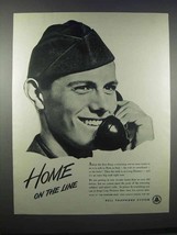 1945 Bell Telephone System Ad - Home on the Line - $18.49