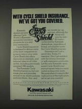 1982 Kawasaki Cycle Shield Insurance Ad - Got Covered - $18.49