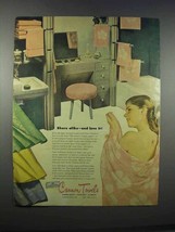 1946 Cannon Towels Ad - Share Alike and Love It - $18.49