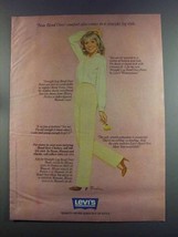 1982 Levi&#39;s Straight Leg Bend Over Pants &amp; Mate Tops Ad - £14.54 GBP