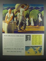 1946 National City Bank of New York Ad - Rockwell Kent - Brazil Coffee - £14.78 GBP