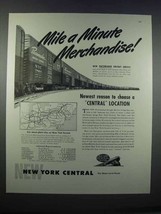 1946 New York Central Railroad Ad - Mile a Minute - £14.56 GBP