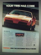 1982 Pontiac Trans Am Ad - Your Time Has Come - $18.49