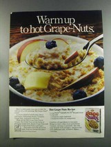 1982 Post Grape-Nuts Cereal Ad - Warm Up to Hot - £14.48 GBP