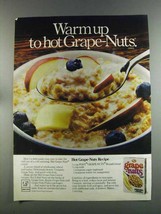 1982 Post Grape-Nuts Cereal Ad - Warm Up to Hot - £14.76 GBP